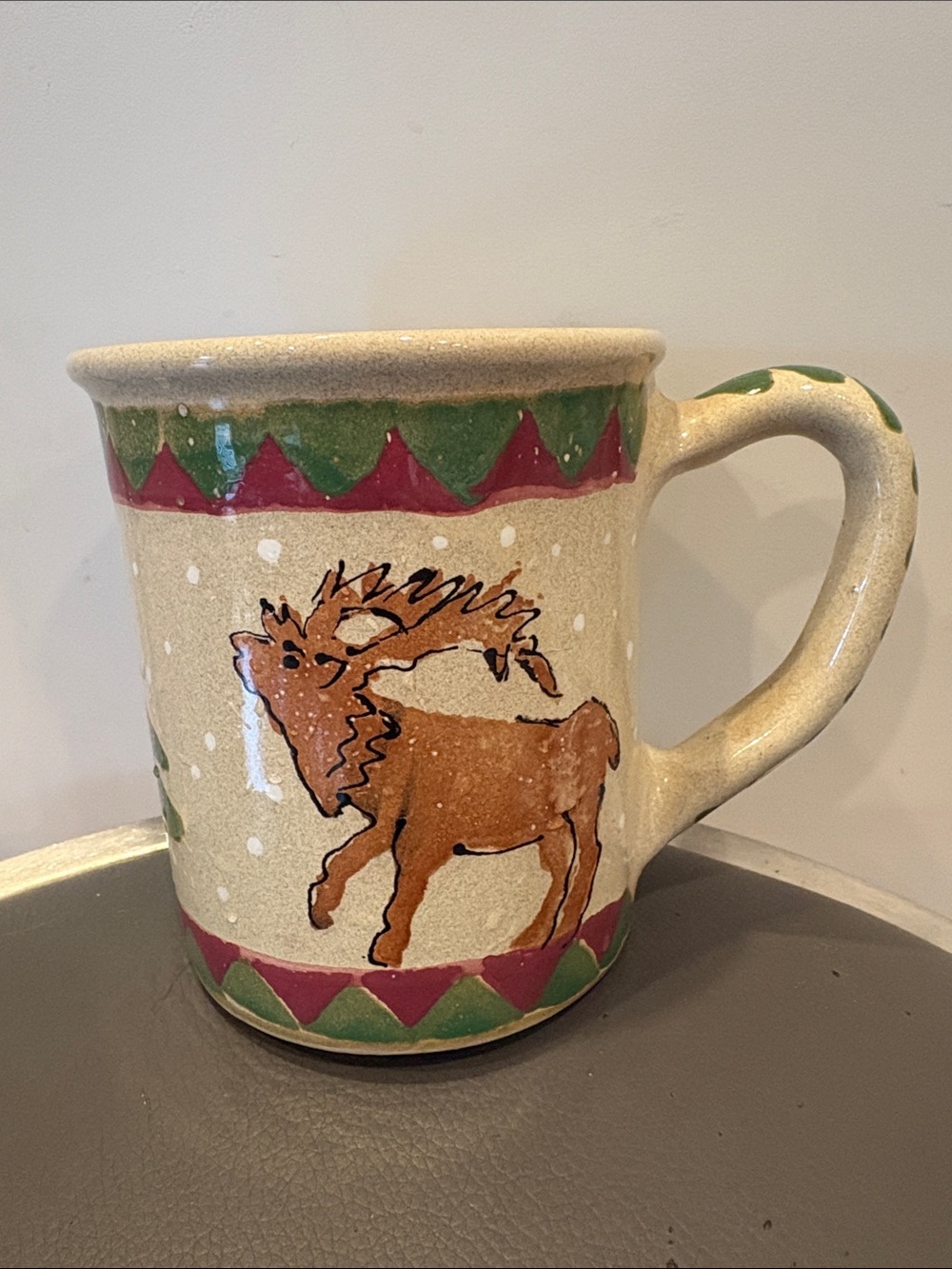 🦌 Vintage MESA International Moose Coffee Mug, Handcrafted in Hungary, 16 Oz